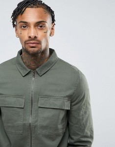 2025 nuevo Xb Algodón ligero suave al tacto cremallera fijación pecho bolsillos funcionales Zip Shacket Chaqueta de algodón para hombres Jaket - Product Image 4