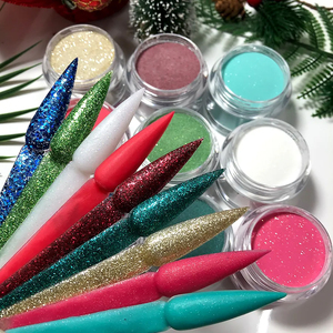 Texture de beurre de meilleure qualité, ne coulant pas Vert 3 en 1 Ensemble de poudre à tremper pailletée Bocaux de 1 oz Vente en gros de poudre acrylique avec logo personnalisé - Product Image 3