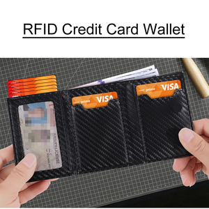 Cartera Delgada de Cuero PU con Cremallera para Monedas, Tarjetero para Hombre con Bloqueo RFID, Tarjetero de Aluminio para Negocios con Sistema Pop-up - Product Image 6