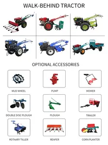 Mini tractor12-22hp para caminar con tractores, alta calidad y competitivo, precio a la venta