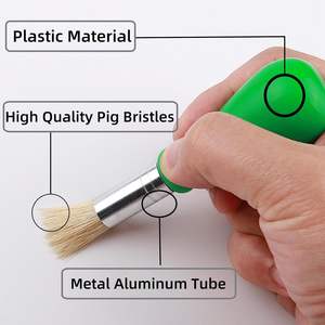 4 pièces pinceaux pour tout-petits pinceaux Chubby Easy Grip pour enfants grand préscolaire lavable petit ensemble <span class=keywords><strong>de</strong></span> mini pinceaux en plastique - Product Image 4