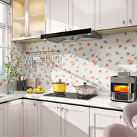 Stiker Dinding 3D Bunga Modern Desain Modern Perekat Sendiri Tahan Air Wallpaper Lepas Tempel untuk Ruang Tamu