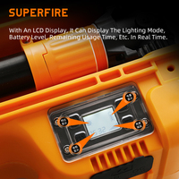 Lampe de travail portable LED rechargeable SUPERFIRE FS5-D DC IP65, lumière blanche, CRI élevé 95, 4684 lumens, 6000K, angle de faisceau de 180°, résistante à l'eau