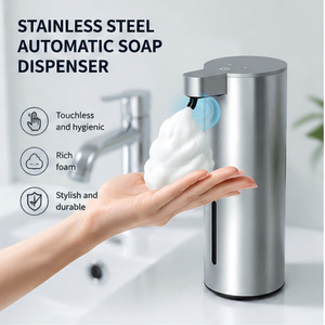 <span class=keywords><strong>Distributeur</strong></span> automatique <span class=keywords><strong>de</strong></span> <span class=keywords><strong>savon</strong></span> en mousse en acier inoxydable à capteur infrarouge sans contact <span class=keywords><strong>rechargeable</strong></span> <span class=keywords><strong>mural</strong></span> pour cuisine et salle <span class=keywords><strong>de</strong></span> bain 360 ml - Product Image 1