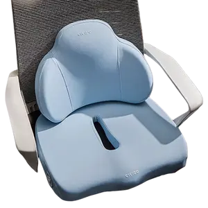 Cojín de asiento para reposacabezas de coche, masajeador, silla ortopédica, almohadas ergonómicas para ciática, soporte de espalda, cojín Lumbar de espuma viscoelástica para oficina