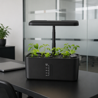 Système de culture hydroponique haute efficacité avec réservoir d'eau de 3L, lumière LED à spectre complet pour culture en intérieur sans terre, idéal pour les herbes aromatiques de jardin et le bureau