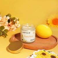 Bougie parfumée personnalisée avec logo, cadeau de spa relaxant pour femmes, cadeau de beauté pour la fête des mères et la Saint-Valentin, cadeau de mariage et de fêtes, fleur jaune