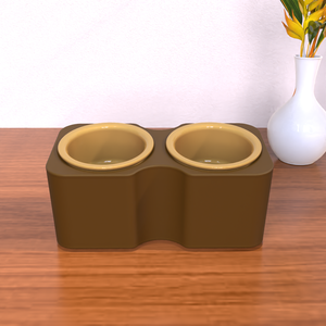 Bol pour chat personnalisé 2 en 1 détachable, bol en céramique surélevé pour l'eau et la nourriture, anti-vomissement, avec support - Product Image 4