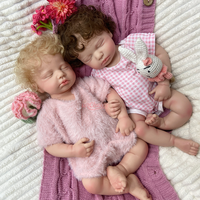 Poupée Bébé Reborn en Silicone Réaliste LOULOU Exclusive 50CM, Garçon ou Fille, Bouche Ouverte, Sucette Réelle Disponible, Jouet Interactif