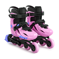 Patins à roulettes en ligne réglables pour l'extérieur, cadre intégré CNC, roulements ABEC-7, roues en PU 82A, légers et durables pour enfants et adolescents