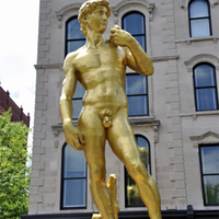 Décoration intérieure Sculpture occidentale grandeur nature Statue en bronze de David