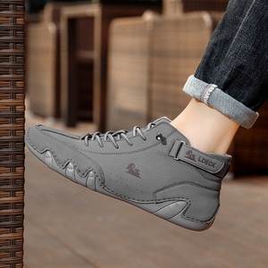 Zapatos Deportivos Personalizados con Logotipo, Botas de Cuero Estilo Coreano, Zapatillas de Caña Alta Antideslizantes, Talla Grande <span class=keywords><strong>47</strong></span>, Zapatos Casuales para Hombre - Product Image 2