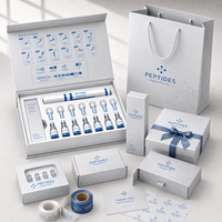 Caja de Embalaje Magnética Plateada Personalizada de Lujo para Bolígrafos de Péptidos con Bandeja de Almacenamiento de Agujas con Inserto de EVA para Kits de 3 ml