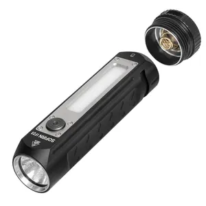 Senter Mini lumen XHP50B CRI90, Senter EDC nyaman multifungsi dengan ekor magnetik