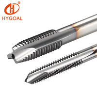 Mesin Pelapis PVD HYGOAL HSSE, Tap Spiral Berujung Runcing DIN371, Tap Ulir Metrik untuk Baja Tahan Karat, Penggunaan CNC Tapping