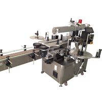 Étiqueteuse automatique double face étiqueteuse de bouteilles supérieure et inférieure applicateur d'étiquetage 2 côtés