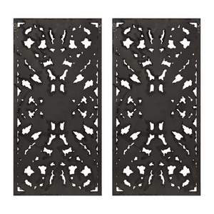 Ensemble de décoration murale 2 pièces en bois sculpté vieilli DB Signes muraux en bois fabriqués à la main - Product Image 6