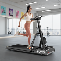Tapis de course électrique pliable pour usage domestique, machine à ramer, appareil de musculation abdominale, entraînement cardio, écran LED, moteur 2.0HP, automatique