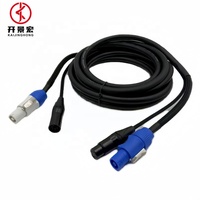 Kabel Kombinasi Powercon 5PIN XLR Elektronik Berkualitas Tinggi 3x1.5mm DMX Konduktor Tembaga Berisolasi PVC 1m
