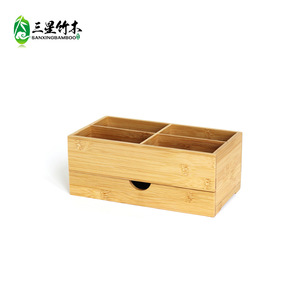 Organizador de escritorio para oficina en casa y caja de almacenamiento, caja de almacenamiento de cosméticos con compartimentos y cajones - Product Image 3