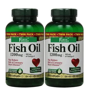 双包Omega-3鱼油180软胶囊膳食补充剂Uquid软胶囊可降低冠心病风险