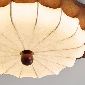 Lámpara de techo de estilo medieval francés para dormitorio, lámpara retro de tela de nogal para dormitorio principal, accesorios de iluminación de alta gama para habitaciones. - Product Image 3