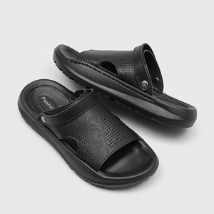 Sandalias individuales bordadas para hombre, impermeables y antideslizantes, negras, para uso en exteriores, verano 2026 - Product Image 4
