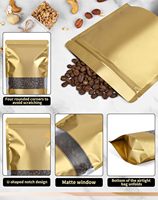 Sacs d'emballage en plastique refermables avec fenêtre transparente, imprimés avec un logo personnalisé, de qualité alimentaire, pour bonbons, en-cas, gommes, chocolat