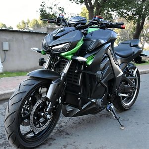 Moto électrique de course urbaine sans carénage, style bestial, noir et vert contrastant, design sportif, haute puissance, 160 km/h, 96V - Product Image 6