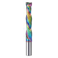 Fraise à compression en carbure monobloc, spirale montante et descendante, 2 dents, revêtement DLC, pour routeur CNC, pour bois et contreplaqué, ODM OEM