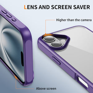 Étui <span class=keywords><strong>de</strong></span> téléphone 2 en 1 en TPU transparent avec pare-chocs, protection <span class=keywords><strong>de</strong></span> l'appareil photo surélevée, antichoc, découpes précises, étui <span class=keywords><strong>de</strong></span> téléphone pour iPhone 16 - Product Image 6