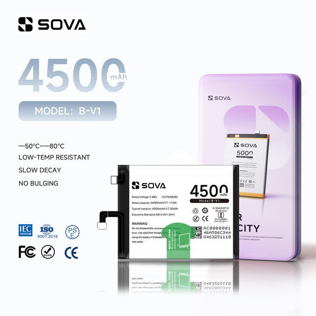 SOVA New 4500mAh Replacement Battery for VIVO S15/V2203A Phone Battery B-V1 Phone Batteries