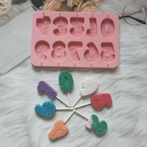 Número Rosa DIY <span class=keywords><strong>molde</strong></span> de Chocolate herramienta de hornear de silicona para decoración de pasteles fabricación de dulces Fondant jabón <span class=keywords><strong>molde</strong></span> reutilizable regalo de cocina - Product Image 3