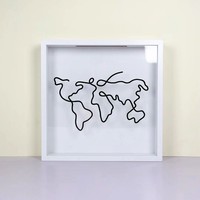 Boîte d'archives d'aventure, cadre de boîte d'ombre de voyage, boîte à souvenirs pour souvenirs, support de collection de billets avec fente