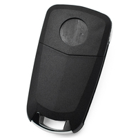 Carcasa para Llave de Coche con Control Remoto, 2 Botones, Tipo Flip, con Hoja de Llave HU100 sin Cortar, Sin Tornillo