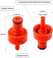 Capuchon de carbonateur en plastique 5/16 Barb Ball Lock pour le remplissage de bouteilles à contre-pression pour soda et bière