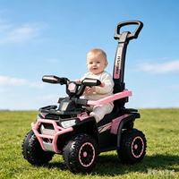 Voiture à pédales pour bébés de 0 à 3 ans avec musique LED, voiture à 4 roues pour nourrissons avec poignée