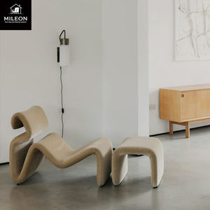 Canapé simple Chaise nordique en cuir Tissu moderne Hôtel Modèle Chambre Simple Salon Designer Forme personnalisée <span class=keywords><strong>Fauteuil</strong></span> de forme spéciale - Product Image 2