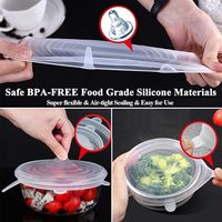 Couvre-boîtes extensibles en silicone pour aliments pour animaux de compagnie, canettes de soda/bière (réutilisables, sans BPA, lot de 10 pièces, 2,6" x 3,75", 4,3" x 2,4", pour bocaux Mason à large ouverture 1-3L)