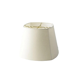 White Rounded Trapezoid Fabric Lampshade Clip On Fitter <b>Light</b> Shade Replacement For Wall <b>Sconce</b> Chandelier Residential - Product Image 1