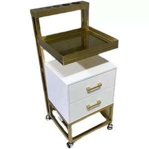 Modern Wooden Furniture Beauty Trolley Salon Styling Trolley Metal <b>Plastic</b> Tool for Car Beauty Salon Barber Shop Living Room - Product Image 6