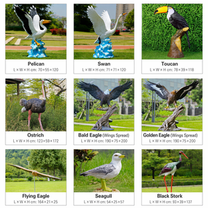 Statue d'oiseau personnalisée en fibre de verre OEM, sculpture extérieure grandeur nature (Aigle, Colombe, Hibou, Cygne, Autruche) pour la décoration de jardin, directement de l'usine - Product Image 6