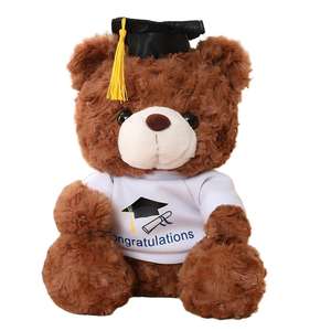Venta al por mayor en STOCK: Nuevo peluche de oso de peluche de 23 cm, suave, lindo, Kawaii, de <span class=keywords><strong>dibujos</strong></span> <span class=keywords><strong>animados</strong></span>, de animales de graduación, juguete de peluche. - Product Image 1