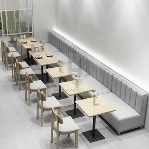 Mobilier moderne Offre Spéciale de luxe pour restaurants Sièges en cuir artificiel Cabines en bois massif Canapés, tables et chaises - Product Image 1