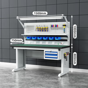 Ağır Hizmet Tipi Paslanmaz Çelik Tezgah Tamirci Tezgahı OEM Ayarlanabilir Raflar ve Çekmeceler Anti-Statik Bakım Masası - Product Image 5