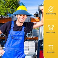 Chapeau rigide pare-soleil bouclier de Protection du cou avec attaches sécurisées casque pare-soleil Construction chapeau ombre