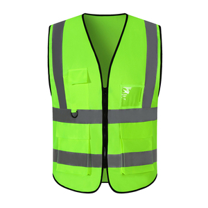 เสื้อกั๊กนิรภัยสะท้อนแสง LED ความปลอดภัยสูง กันน้ำ ระบายอากาศได้ดี พร้อมซิปปิด สำหรับฤดูใบไม้ร่วง ผู้ชาย - Product Image 1