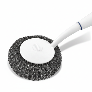Spazzola per lavastoviglie da 16 confezioni con rete in acciaio e impugnatura in plastica antiscivolo con impugnatura morbida per la pulizia del bagno e della cucina - Product Image 2
