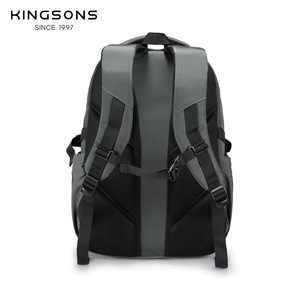 Kingsons <b>Backpack</b> Large Capacity Laptop Bag For Men Travel Casual Fashionable Gray <b>Black</b> White Off White Solid Color - Product Image 3