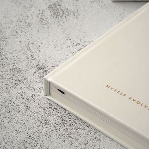 Hot Sale <b>Stationery</b> Custom A5 White PU Leather Thermal Binding Hardcover Planner Notebook Girls Gift <b>Set</b> - Product Image 5